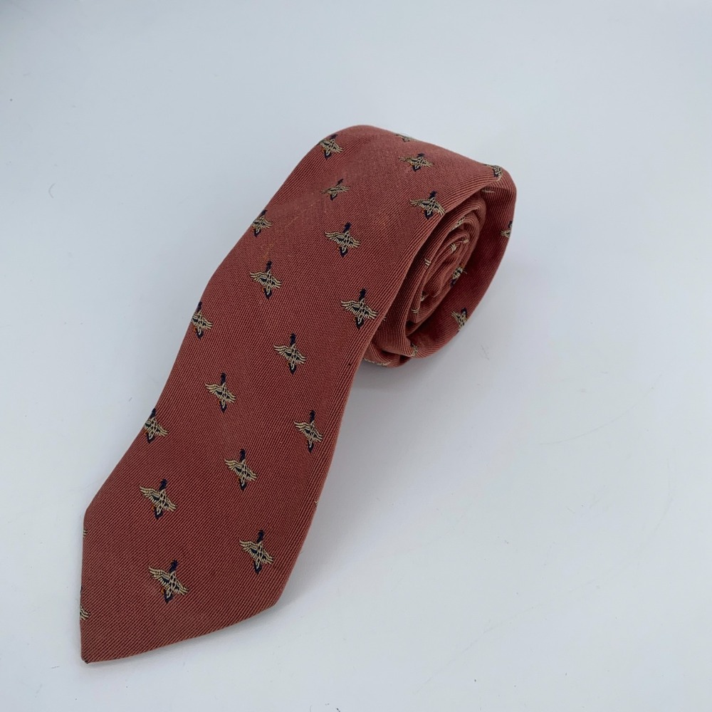 Robert Talbott Tie Mens One Size Maroon Printed Classic Fit Professional Necktie